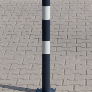 SŁUPEK 120 cm x Ø60 grafitowo-biały z podstawą