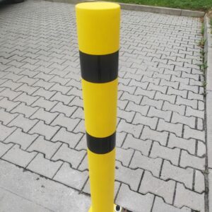 SŁUPEK 100 cm x Ø108 mm żółto-czarny PODSTAWA
