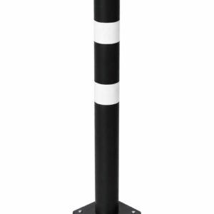 SŁUPEK 120 cm x Ø60 czarno-biały z podstawą