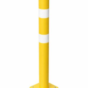 SŁUPEK 100 cm x Ø108 mm żółto-biały PODSTAWA