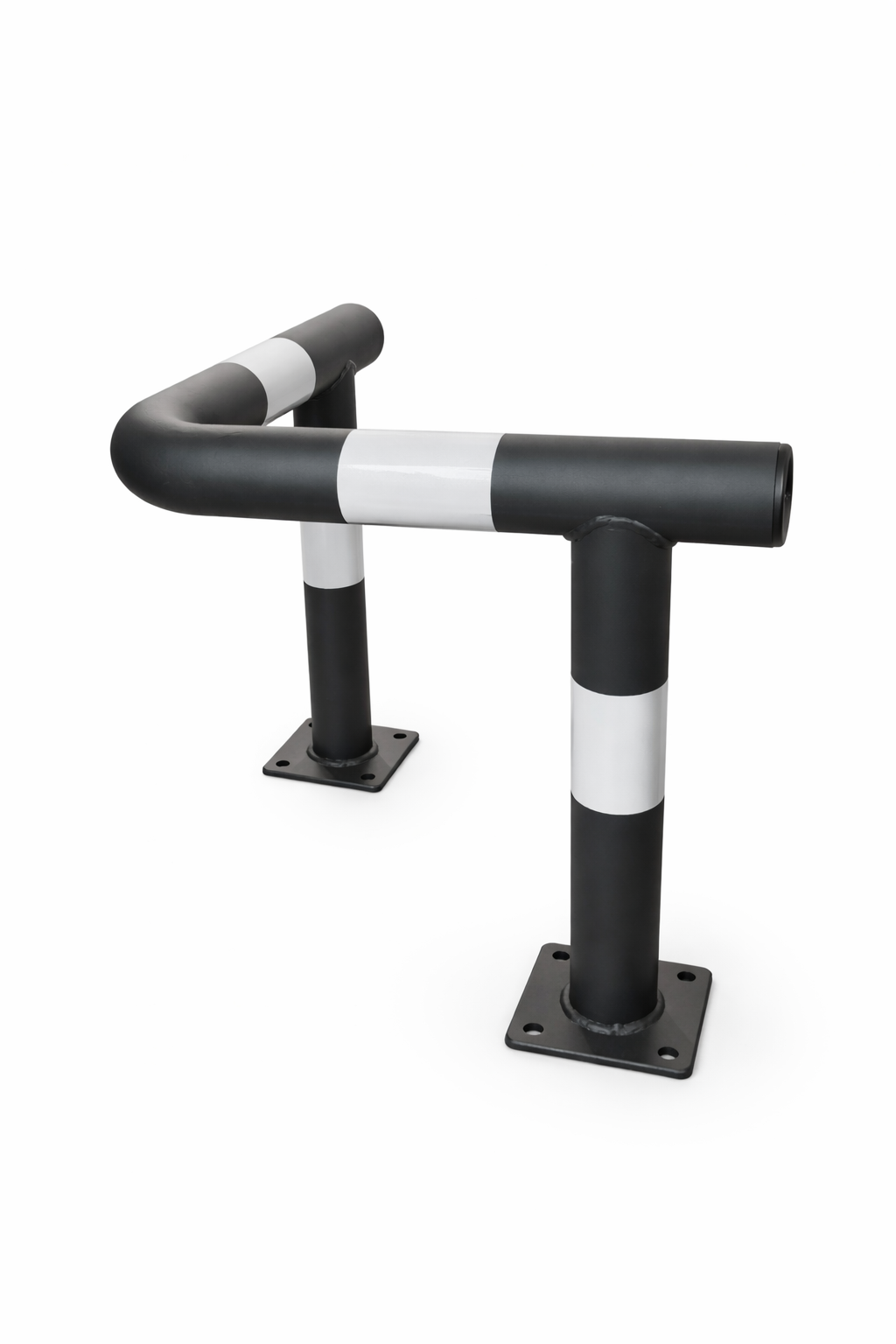 Odbojnica czarna + białe odblaski Ø 60 mm