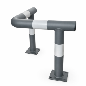 Odbojnica grafitowa + białe odblaski Ø 60 mm