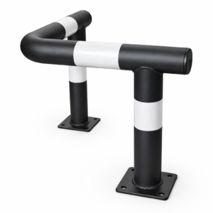 Odbojnica czarna + białe odblaski  Ø76,1 mm