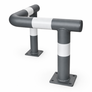 Odbojnica grafitowa + białe odblaski Ø 76,1 mm